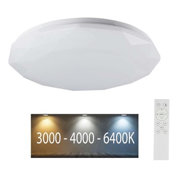 LED Prigušiva plafonjera LED/40W/230V 3000K/4000K/6500K pr. 38,8 cm + Daljinski upravljač