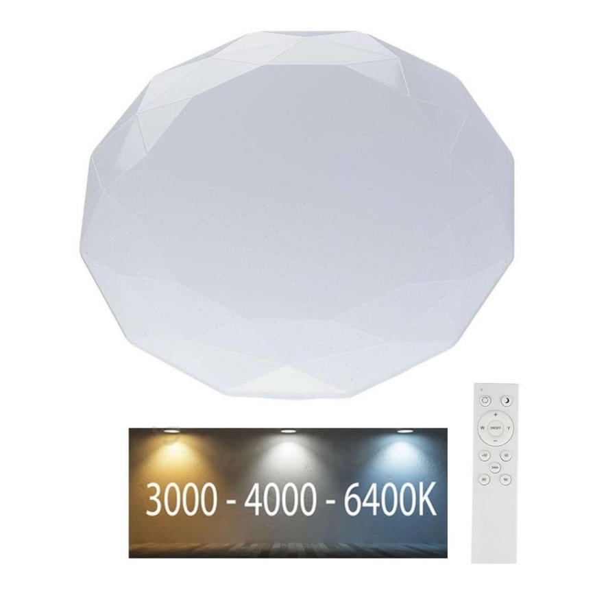 LED Prigušiva plafonjera LED/40W/230V 3000K/4000K/6500K pr. 50 cm + Daljinski upravljač