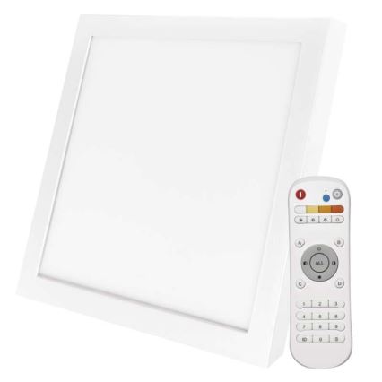 LED Prigušiva plafonjera LED/40W/230V + Daljinski upravljač kvadratni 2700K-6000K