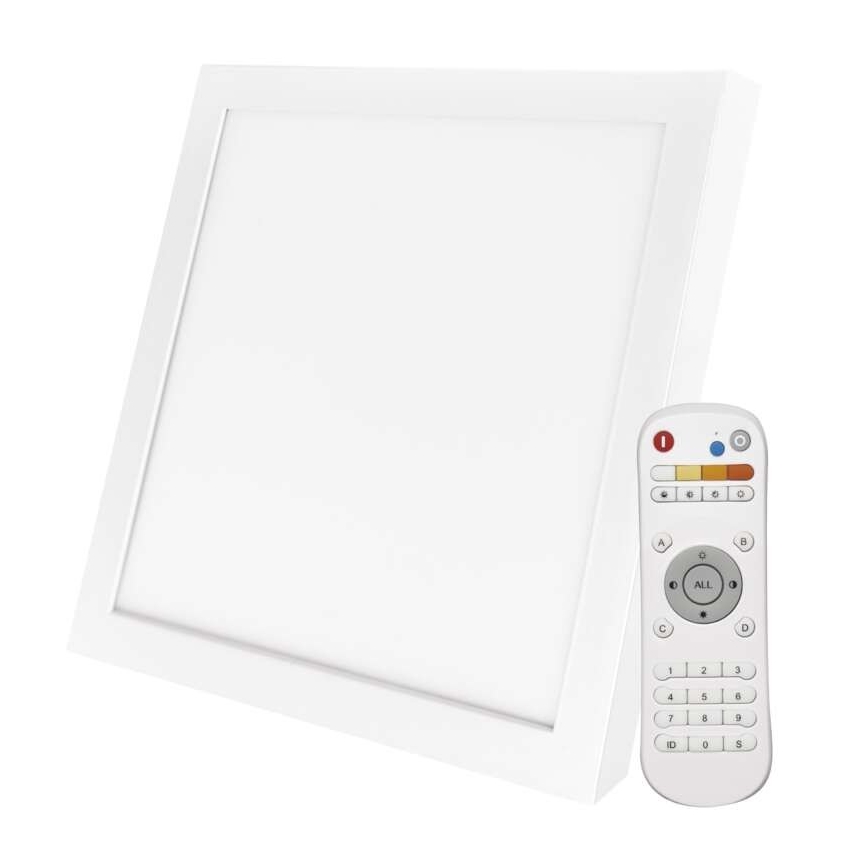 LED Prigušiva plafonjera LED/40W/230V + Daljinski upravljač kvadratni 2700K-6000K