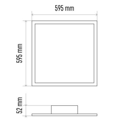 LED Prigušiva plafonjera LED/40W/230V + Daljinski upravljač kvadratni 2700K-6000K