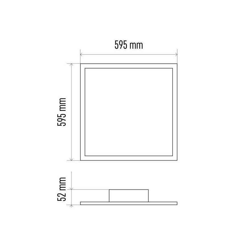 LED Prigušiva plafonjera LED/40W/230V + Daljinski upravljač kvadratni 2700K-6000K