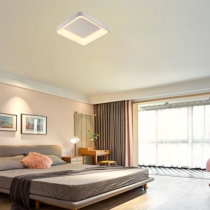 LED Prigušiva plafonjera LED/45W/230V 3000-6500K bela + Daljinski upravljač