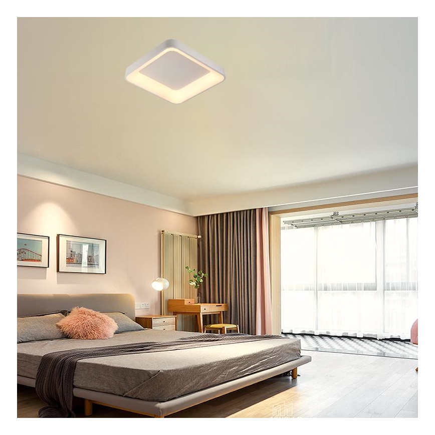 LED Prigušiva plafonjera LED/45W/230V 3000-6500K bela + Daljinski upravljač