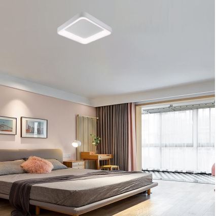 LED Prigušiva plafonjera LED/45W/230V 3000-6500K bela + Daljinski upravljač