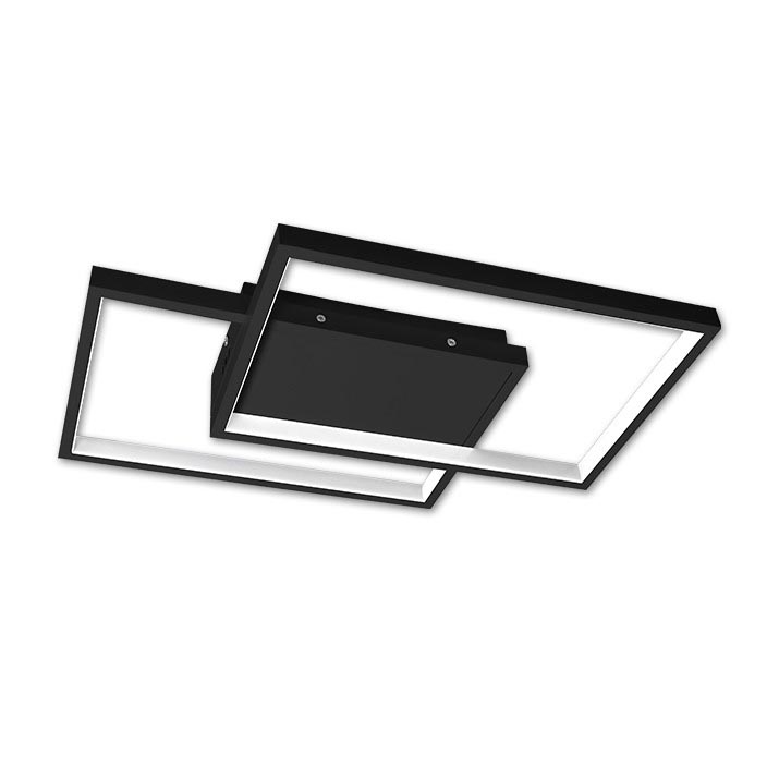 LED Prigušiva plafonjera LED/45W/230V 3000-6500K crno + Daljinski upravljač