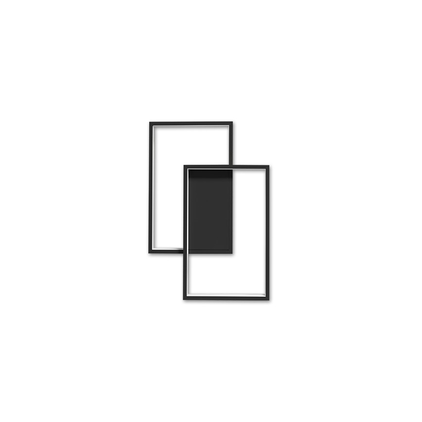 LED Prigušiva plafonjera LED/45W/230V 3000-6500K crno + Daljinski upravljač