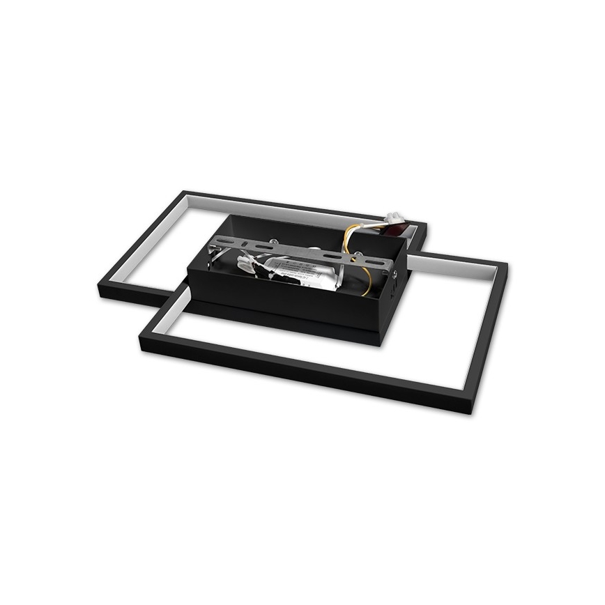 LED Prigušiva plafonjera LED/45W/230V 3000-6500K crno + Daljinski upravljač
