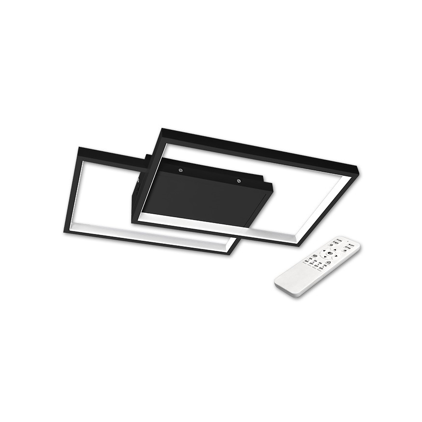LED Prigušiva plafonjera LED/45W/230V 3000-6500K crno + Daljinski upravljač