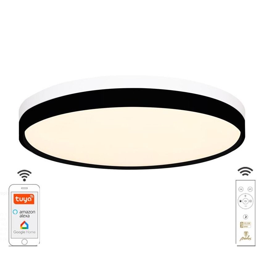 LED Prigušiva plafonjera LED/48W/230V 2700-6500K Wi-Fi Tuya + Daljinski upravljač