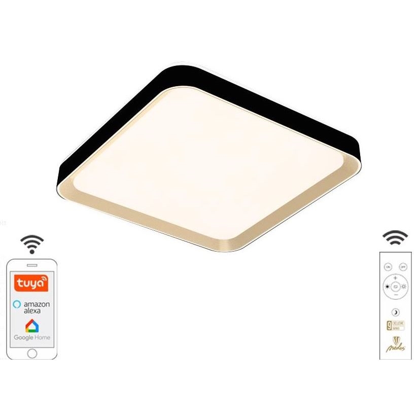 LED Prigušiva plafonjera LED/48W/230V 2700-6500K Wi-Fi Tuya + Daljinski upravljač