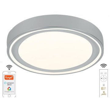 LED Prigušiva plafonjera LED/48W/230V 2700-6500K Wi-Fi Tuya + Daljinski upravljač