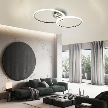 LED Prigušiva plafonjera LED/48W/230V 3000-6500K + Daljinski upravljač