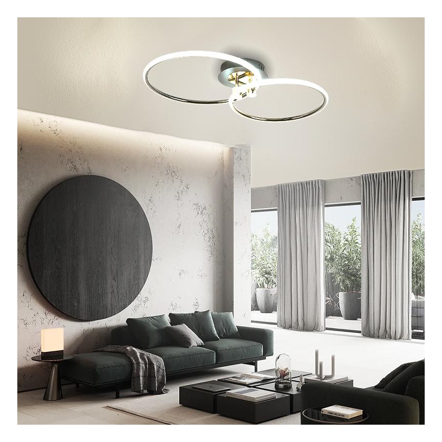 LED Prigušiva plafonjera LED/48W/230V 3000-6500K + Daljinski upravljač