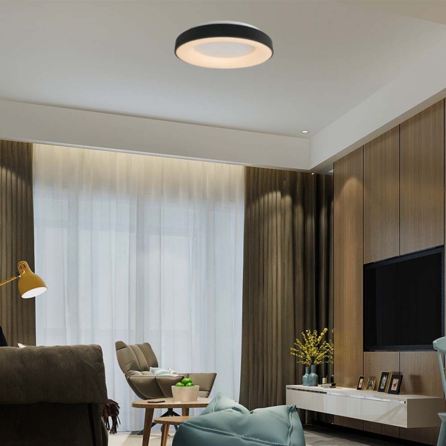 LED Prigušiva plafonjera LED/49W/230V 3000K pr. 60 cm crno