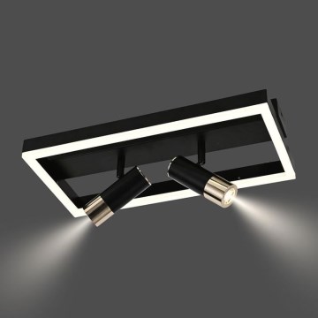 LED Prigušiva plafonjera LED/50W/230V 3000-6500K crno + Daljinski upravljač