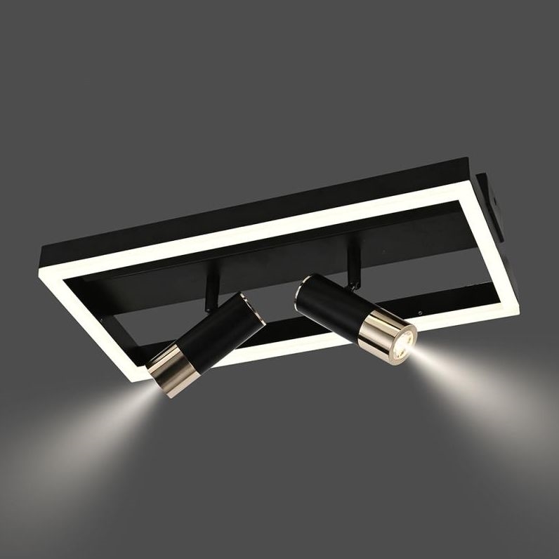 LED Prigušiva plafonjera LED/50W/230V 3000-6500K crno + Daljinski upravljač