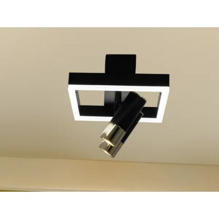 LED Prigušiva plafonjera LED/50W/230V 3000-6500K crno + Daljinski upravljač