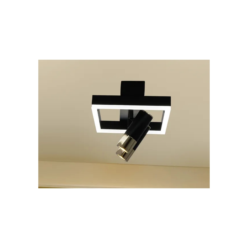 LED Prigušiva plafonjera LED/50W/230V 3000-6500K crno + Daljinski upravljač
