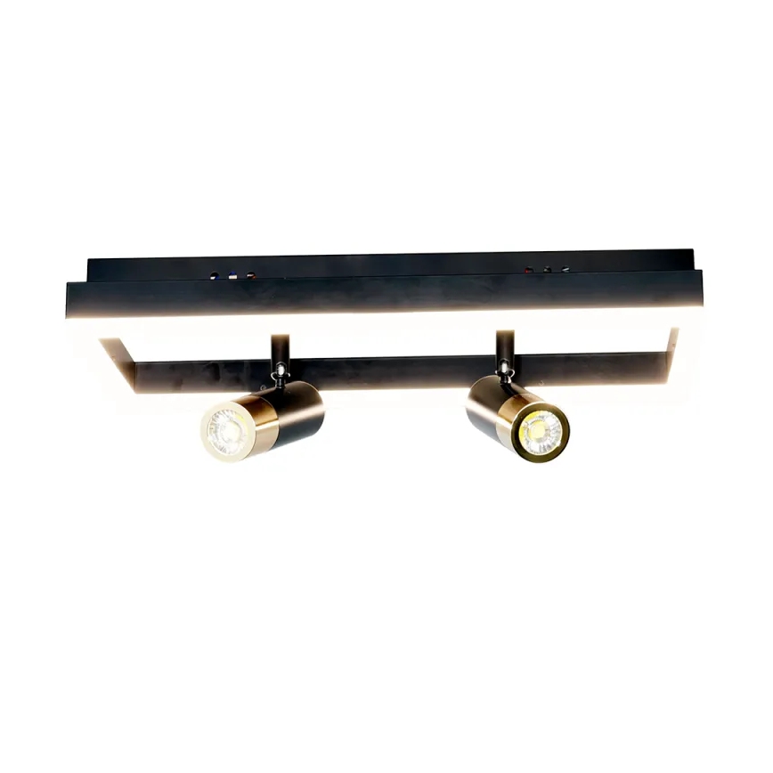 LED Prigušiva plafonjera LED/50W/230V 3000-6500K crno + Daljinski upravljač