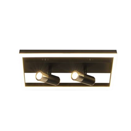 LED Prigušiva plafonjera LED/50W/230V 3000-6500K crno + Daljinski upravljač