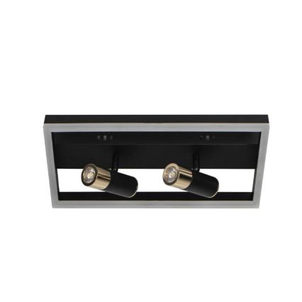 LED Prigušiva plafonjera LED/50W/230V 3000-6500K crno + Daljinski upravljač