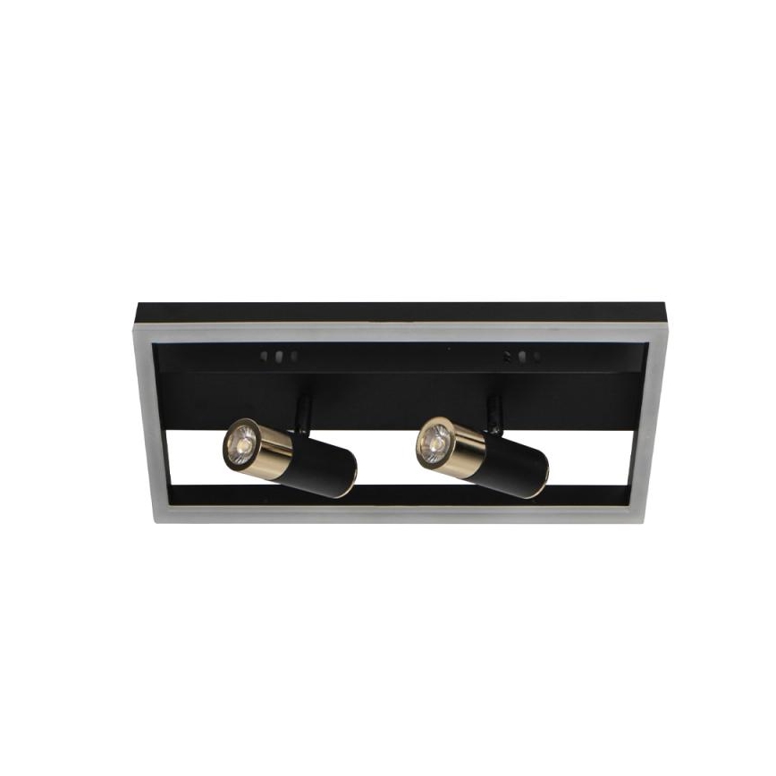 LED Prigušiva plafonjera LED/50W/230V 3000-6500K crno + Daljinski upravljač