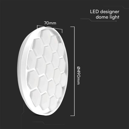 LED Prigušiva plafonjera LED/60W/230V 3000/4000/6500K + Daljinski upravljač