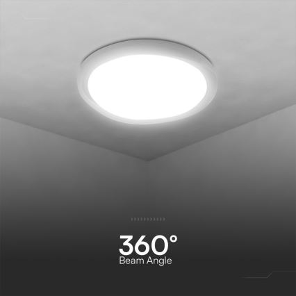 LED Prigušiva plafonjera LED/60W/230V 3000-6500K 49,2 cm bela + Daljinski upravljač