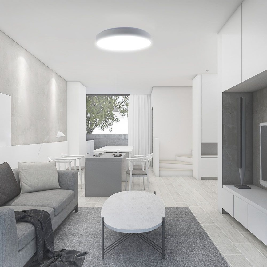 LED Prigušiva plafonjera LED/60W/230V 3000-6500K 49,5 cm bela + Daljinski upravljač