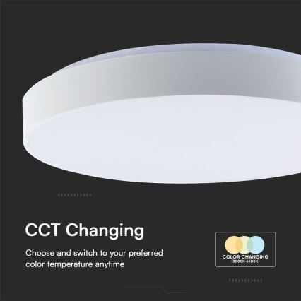 LED Prigušiva plafonjera LED/60W/230V 3000-6500K 49,5 cm bela + Daljinski upravljač