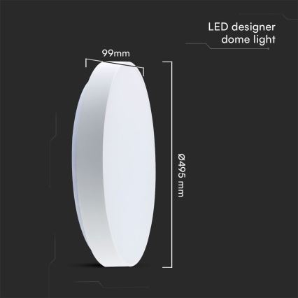 LED Prigušiva plafonjera LED/60W/230V 3000-6500K 49,5 cm bela + Daljinski upravljač