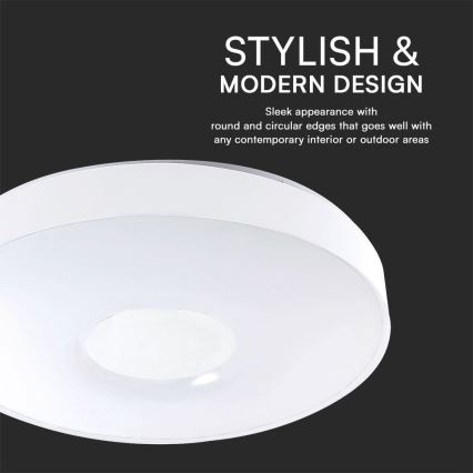 LED Prigušiva plafonjera LED/60W/230V 3000-6500K 49,5 cm bela + Daljinski upravljač