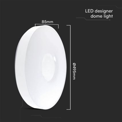 LED Prigušiva plafonjera LED/60W/230V 3000-6500K 49,5 cm bela + Daljinski upravljač