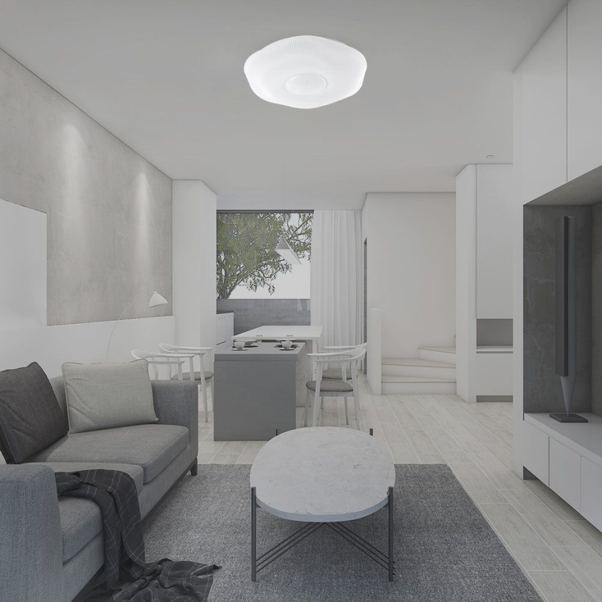 LED Prigušiva plafonjera LED/60W/230V 3000-6500K 50 cm bela + Daljinski upravljač