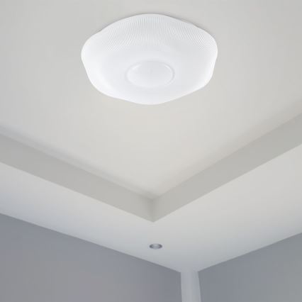 LED Prigušiva plafonjera LED/60W/230V 3000-6500K 50 cm bela + Daljinski upravljač