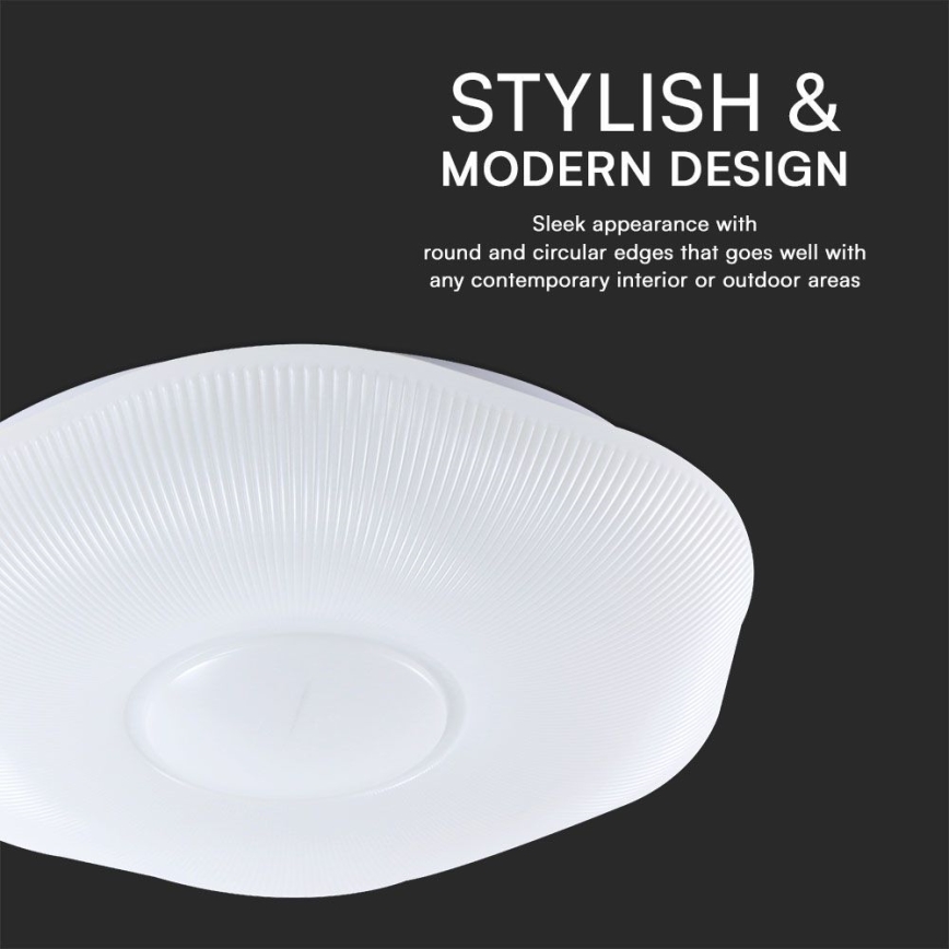 LED Prigušiva plafonjera LED/60W/230V 3000-6500K 50 cm bela + Daljinski upravljač