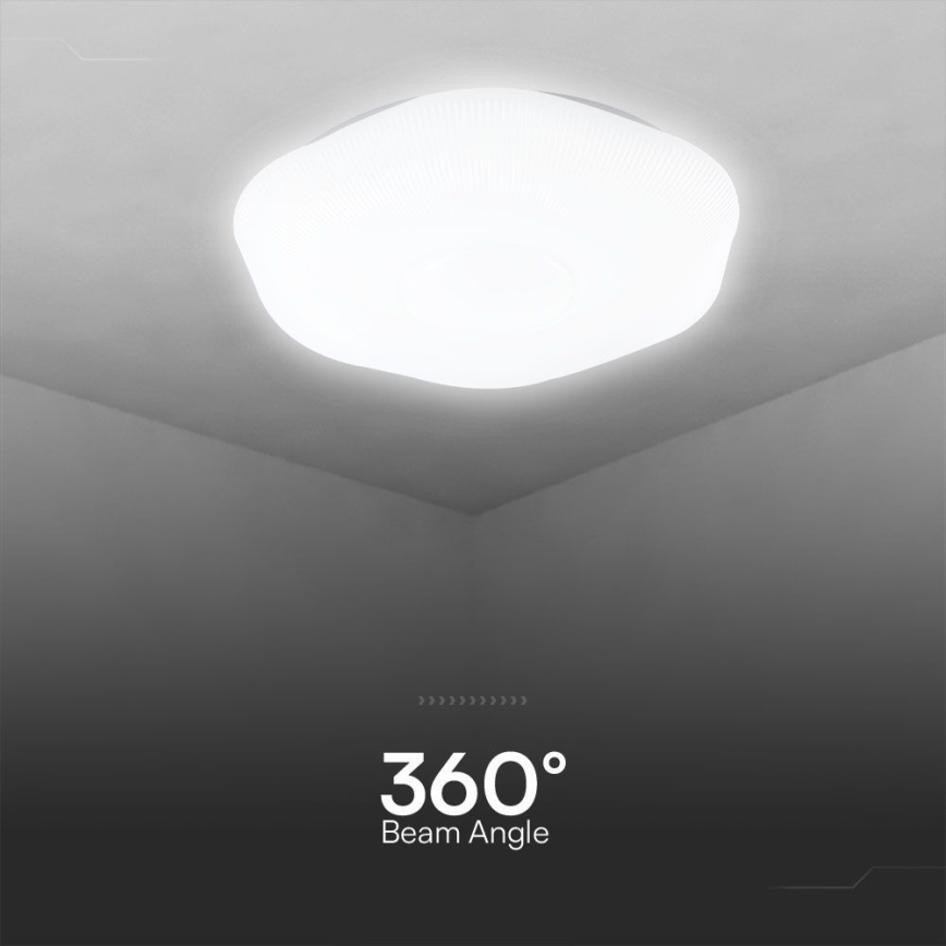 LED Prigušiva plafonjera LED/60W/230V 3000-6500K 50 cm bela + Daljinski upravljač
