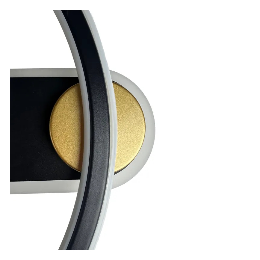 LED Prigušiva plafonjera LED/60W/230V 3000-6500K crno + Daljinski upravljač