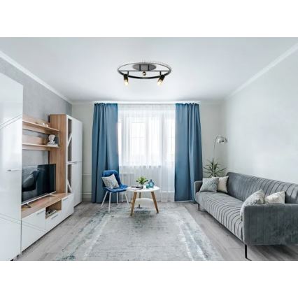 LED Prigušiva plafonjera LED/60W/230V 3000-6500K crno + Daljinski upravljač