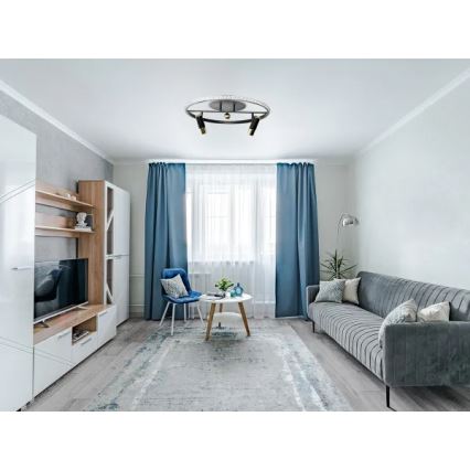 LED Prigušiva plafonjera LED/60W/230V 3000-6500K crno + Daljinski upravljač