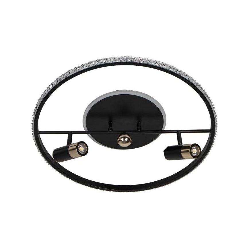 LED Prigušiva plafonjera LED/60W/230V 3000-6500K crno + Daljinski upravljač