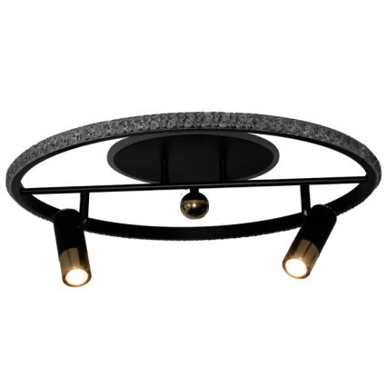 LED Prigušiva plafonjera LED/60W/230V 3000-6500K crno + Daljinski upravljač