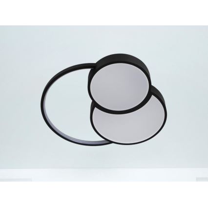 LED Prigušiva plafonjera LED/60W/230V 3000-6500K crno + Daljinski upravljač