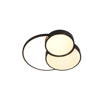 LED Prigušiva plafonjera LED/60W/230V 3000-6500K crno + Daljinski upravljač