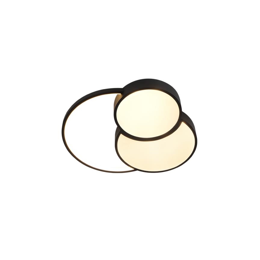 LED Prigušiva plafonjera LED/60W/230V 3000-6500K crno + Daljinski upravljač