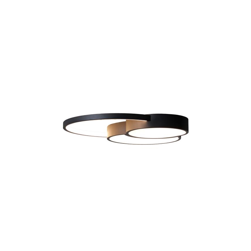 LED Prigušiva plafonjera LED/60W/230V 3000-6500K crno + Daljinski upravljač