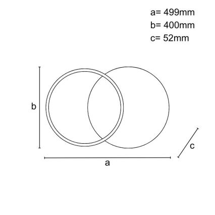 LED Prigušiva plafonjera LED/60W/230V 3000-6500K + Daljinski upravljač