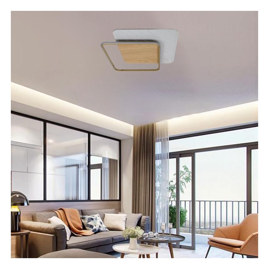 LED Prigušiva plafonjera LED/60W/230V 3000-6500K + Daljinski upravljač