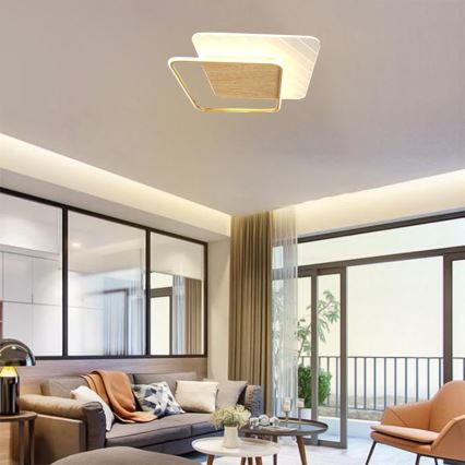 LED Prigušiva plafonjera LED/60W/230V 3000-6500K + Daljinski upravljač
